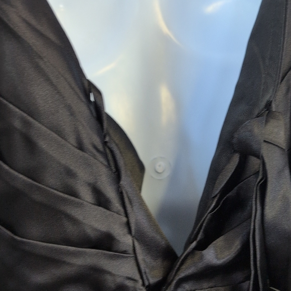 LoyELoy Black Strapless Silky Maxi Sleeveless NWT Dress L M679 - Picture 5 of 9